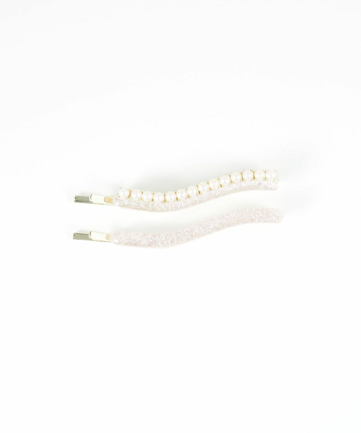 ラメウェーブラインパールセットピン