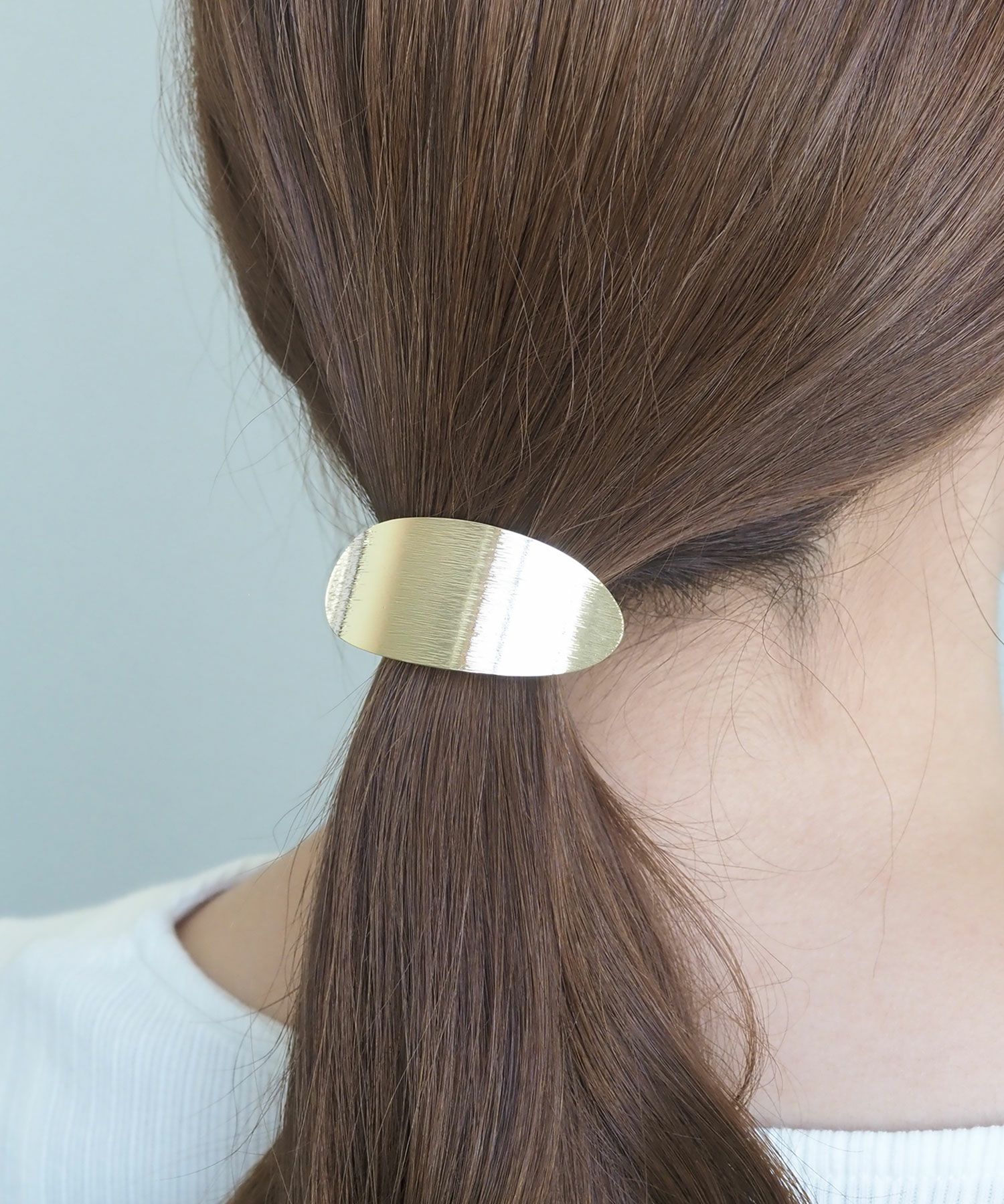 シンプルオーバルメタルポニー