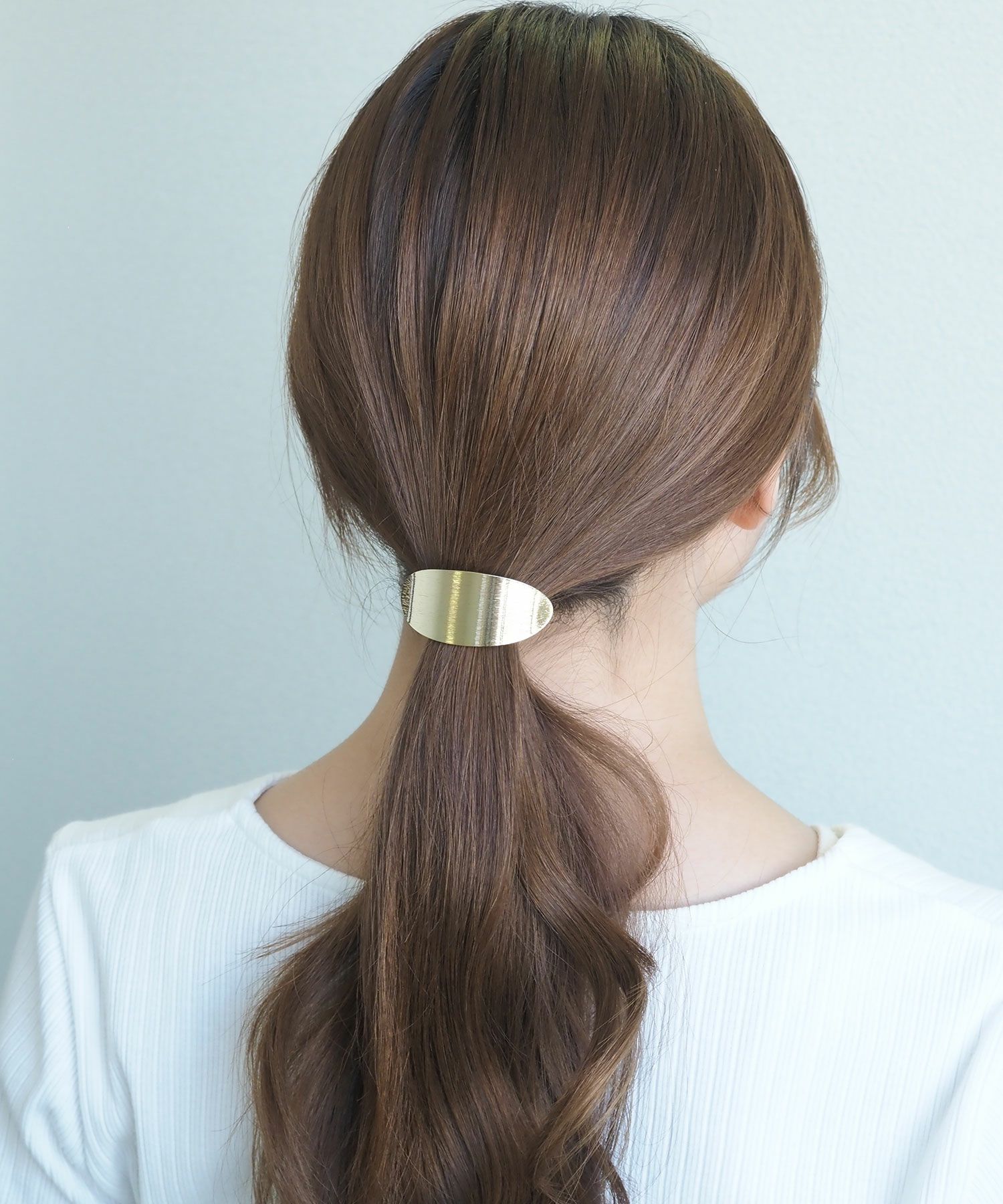 シンプルオーバルメタルポニー