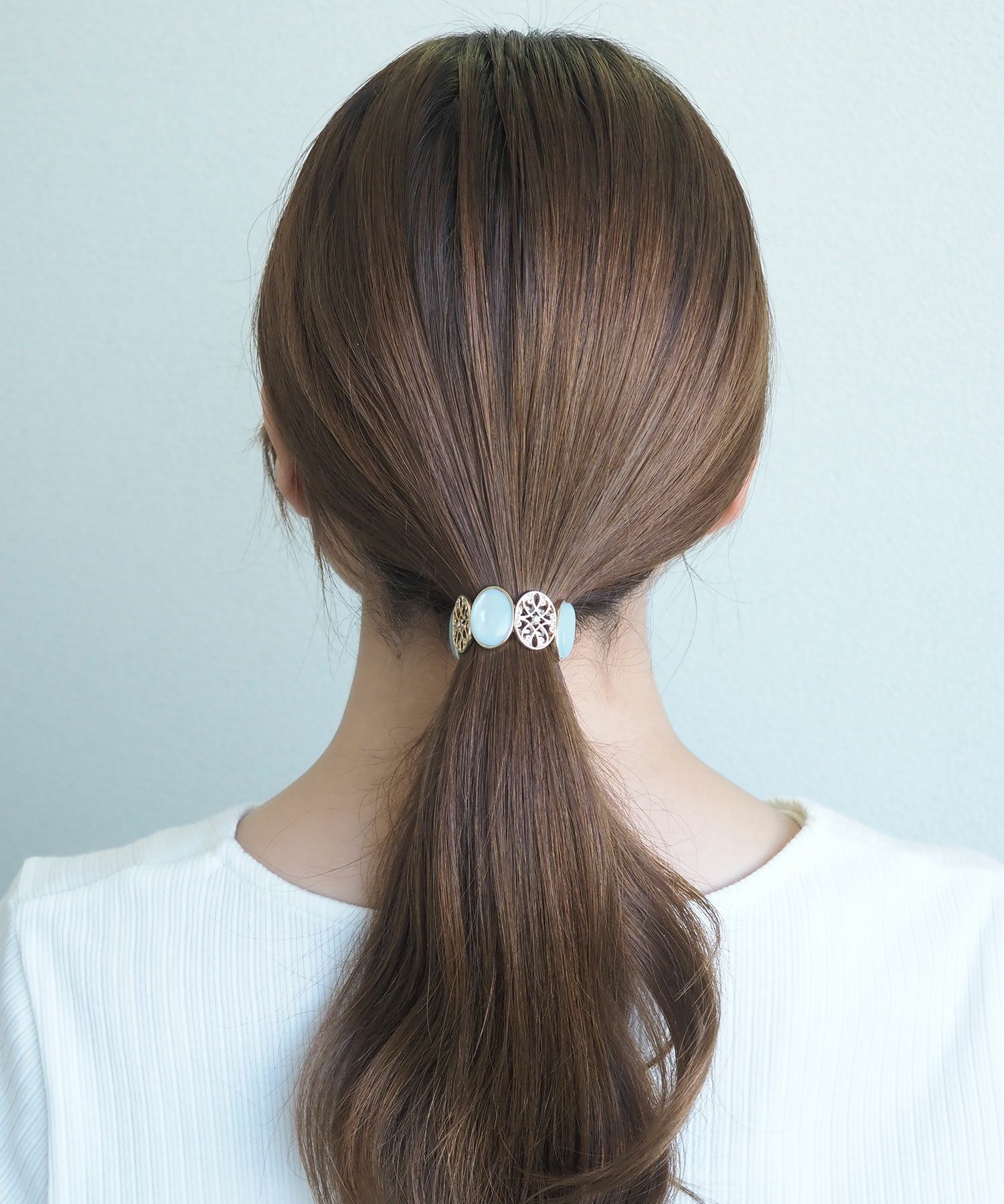 オーバルビジューレースへアリエル