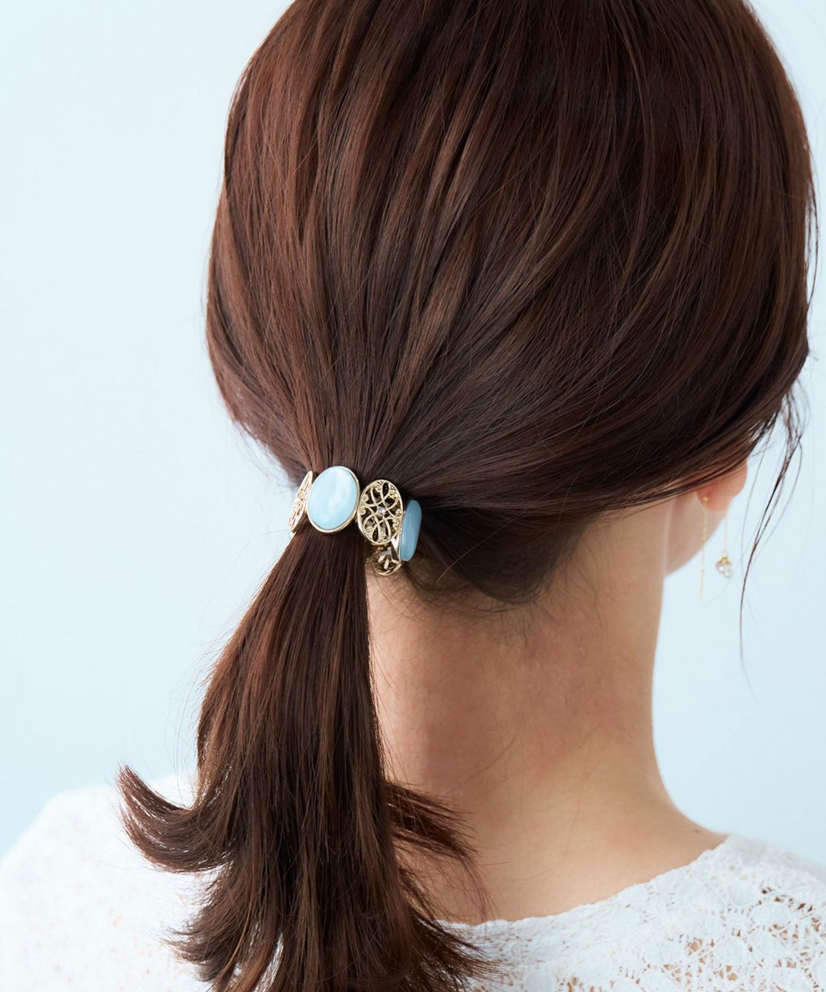 オーバルビジューレースへアリエル