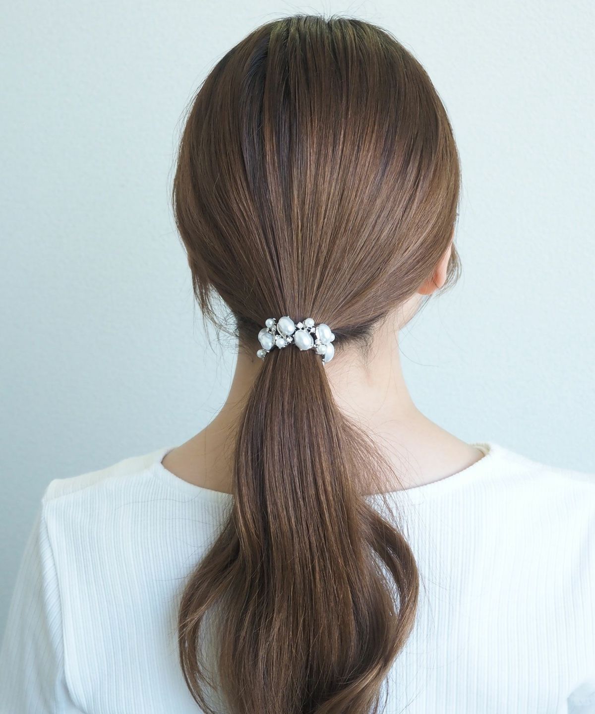 オーバルパールビジューミニへアリエル