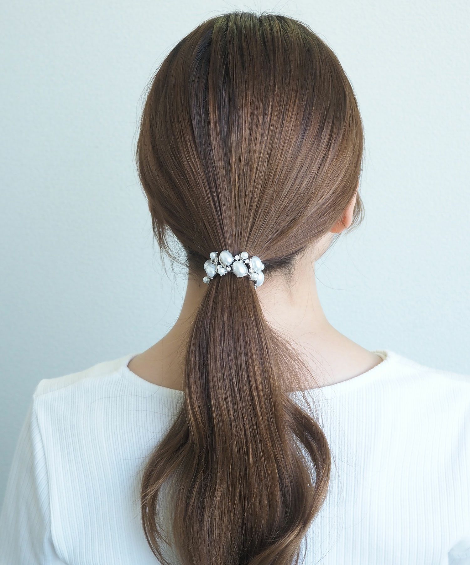 オーバルパールビジューミニへアリエル