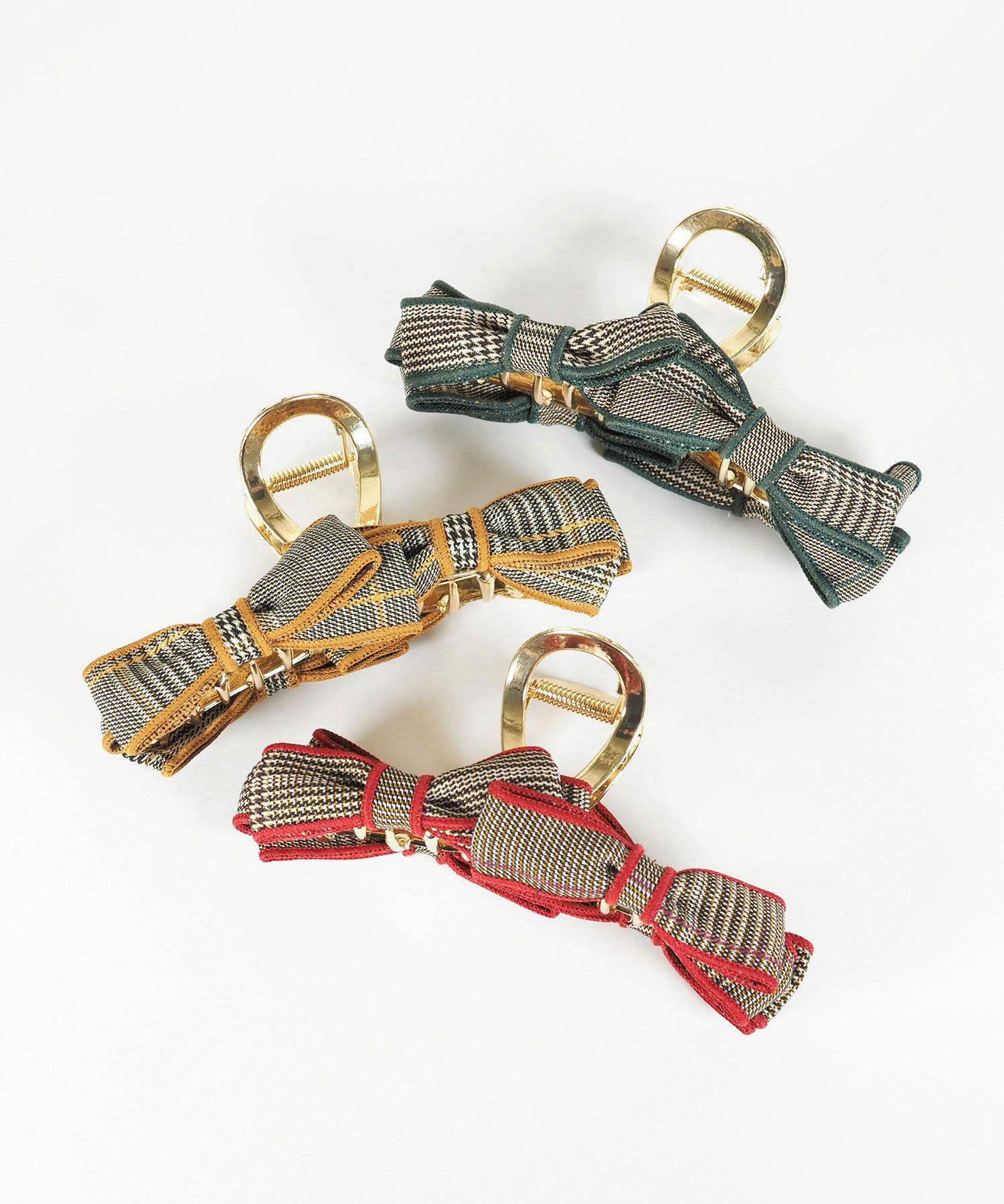 フチライングレンチェックバンスクリップ