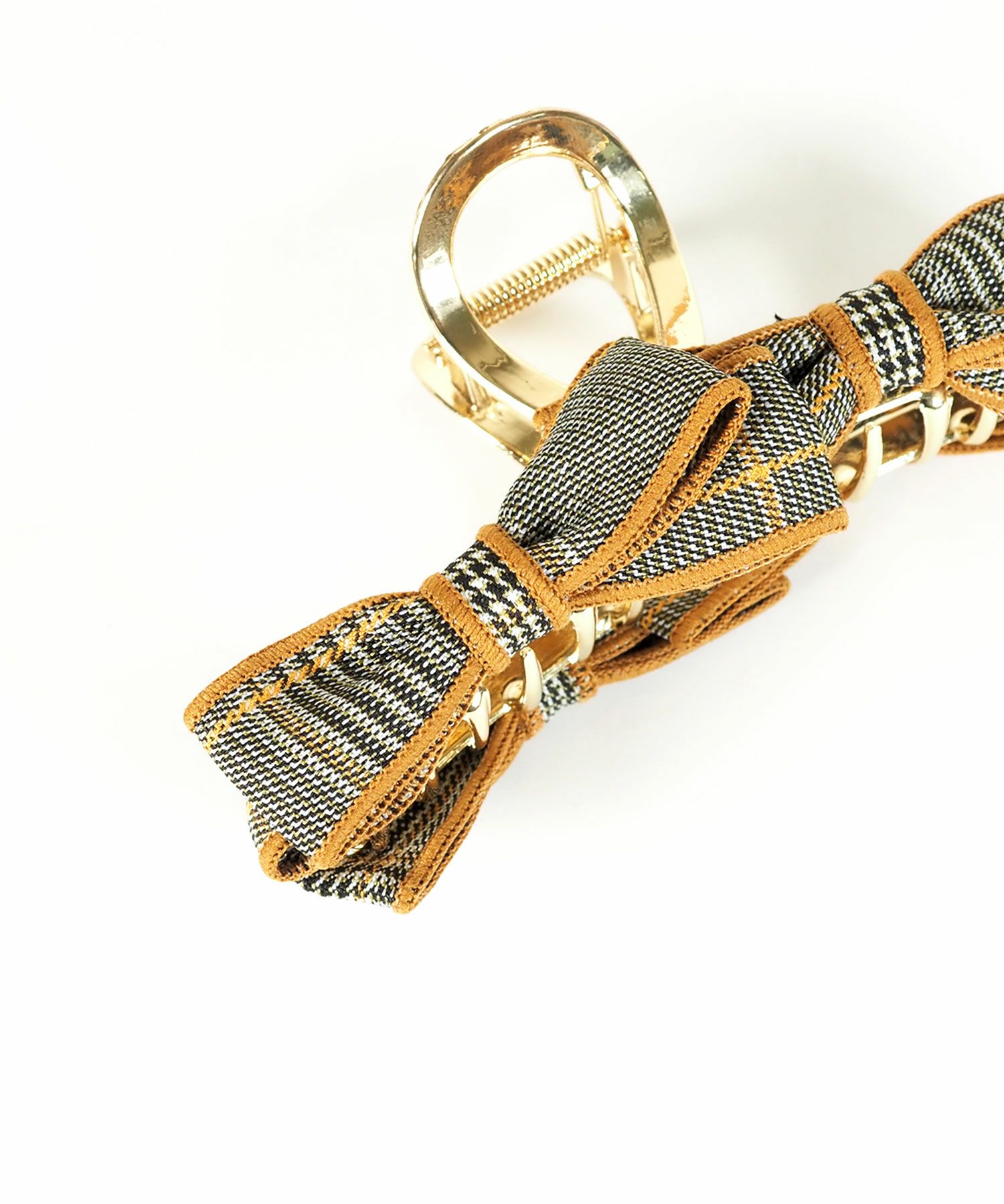 フチライングレンチェックバンスクリップ