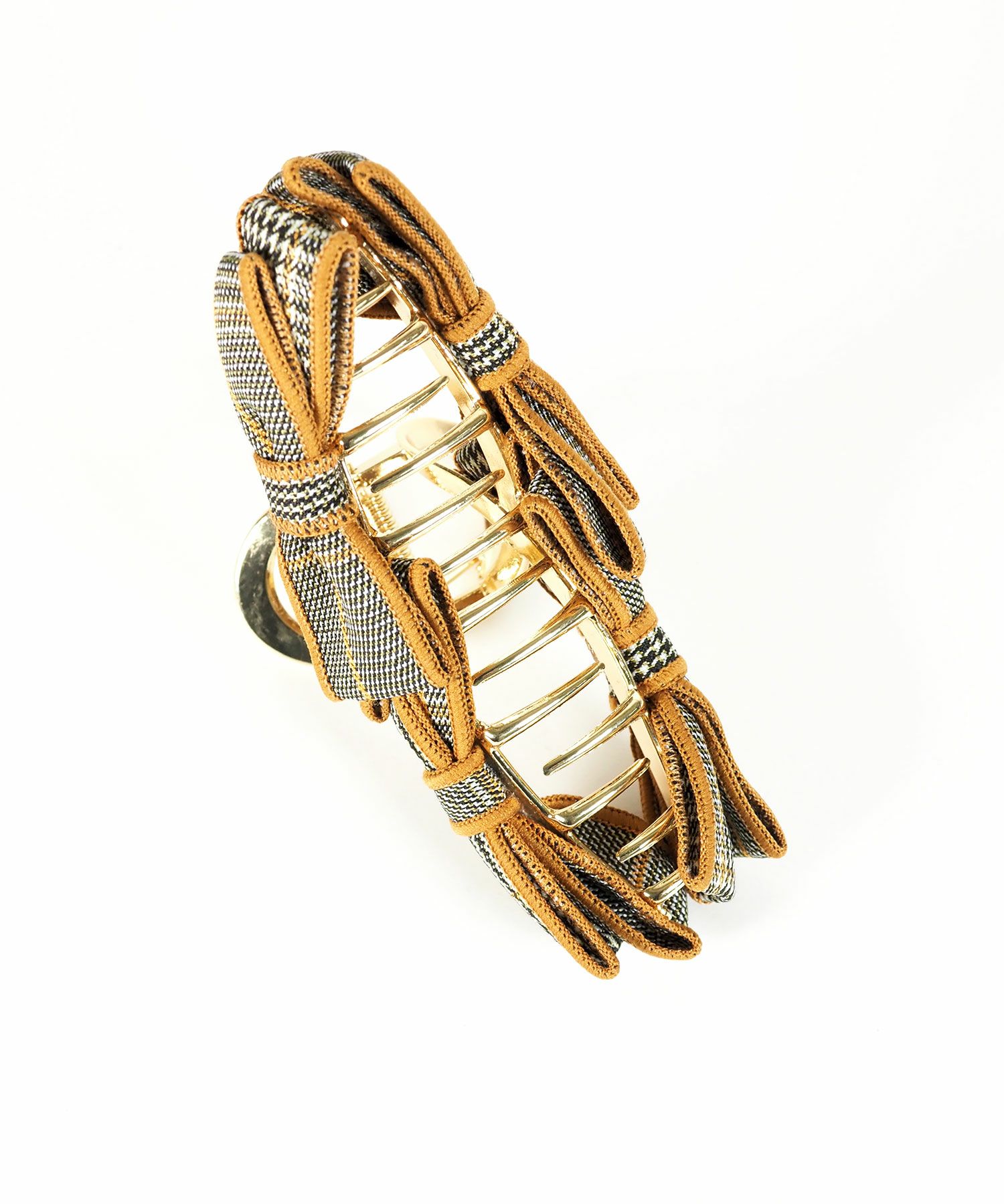 フチライングレンチェックバンスクリップ