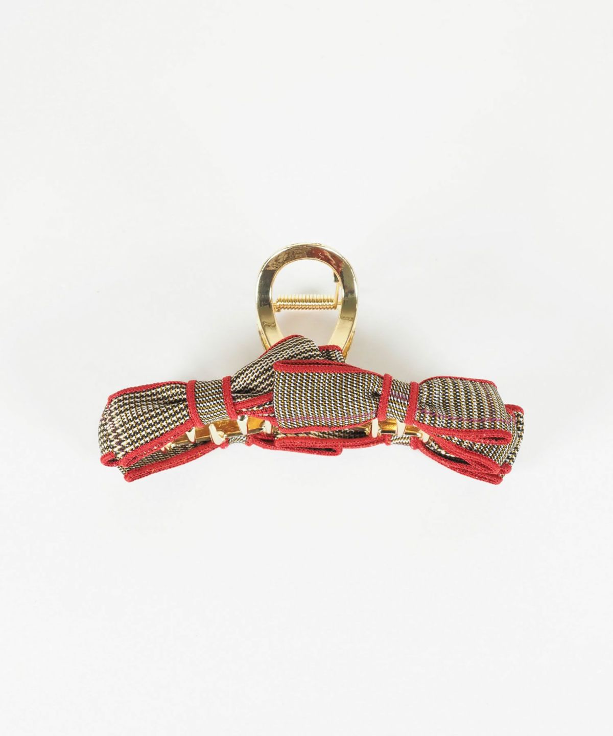 フチライングレンチェックバンスクリップ