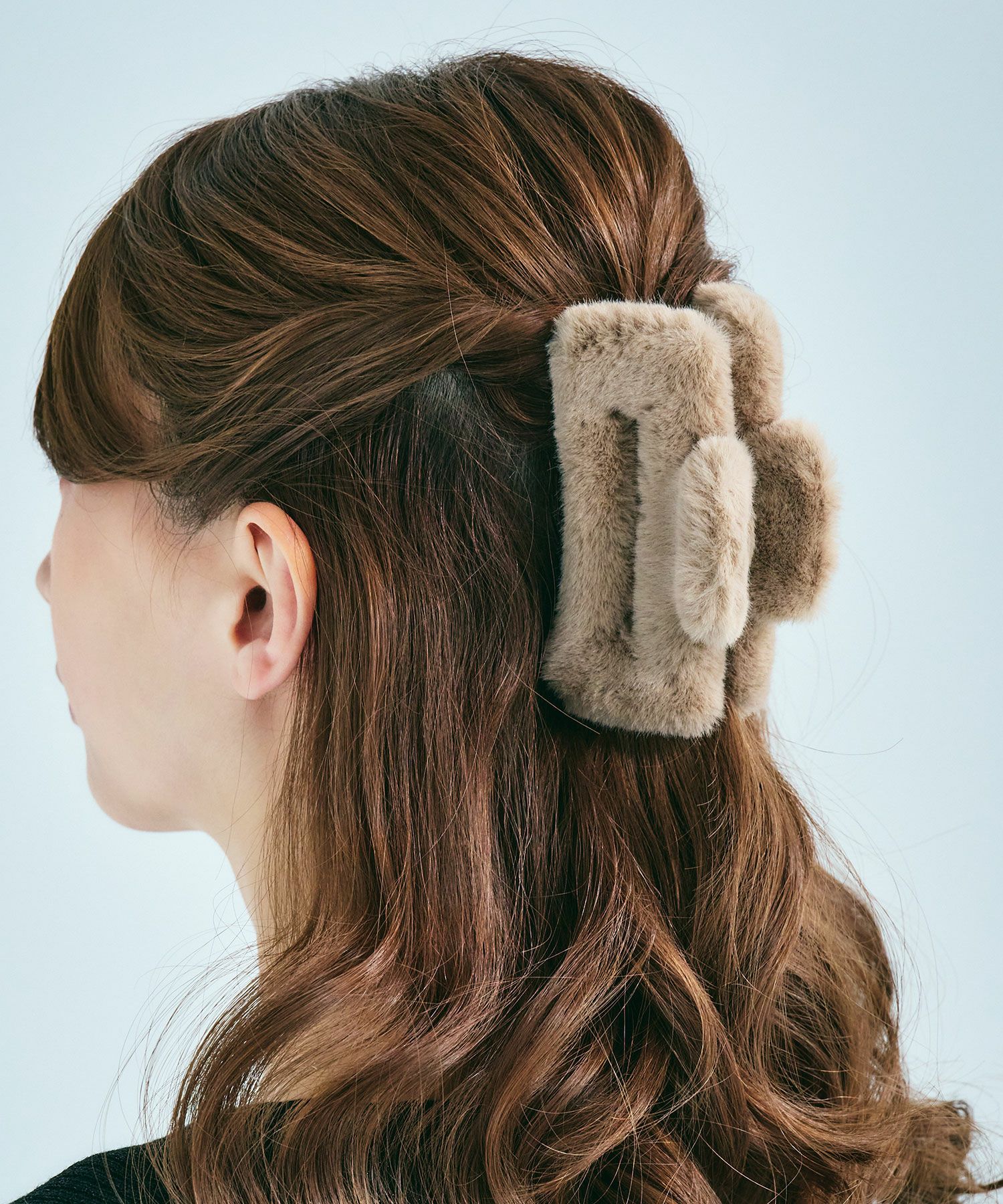 モコモコファースクエアバンスクリップ