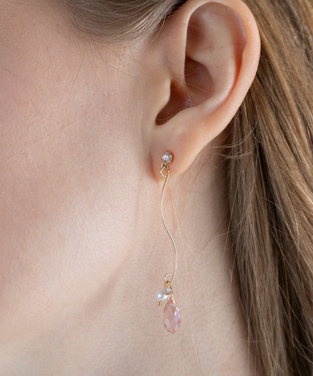 さんぽ道様　ピアス　No.5523 ウェーブドロップストーンピアス【Stella Aura】 | 【公式】MUK ONLINE