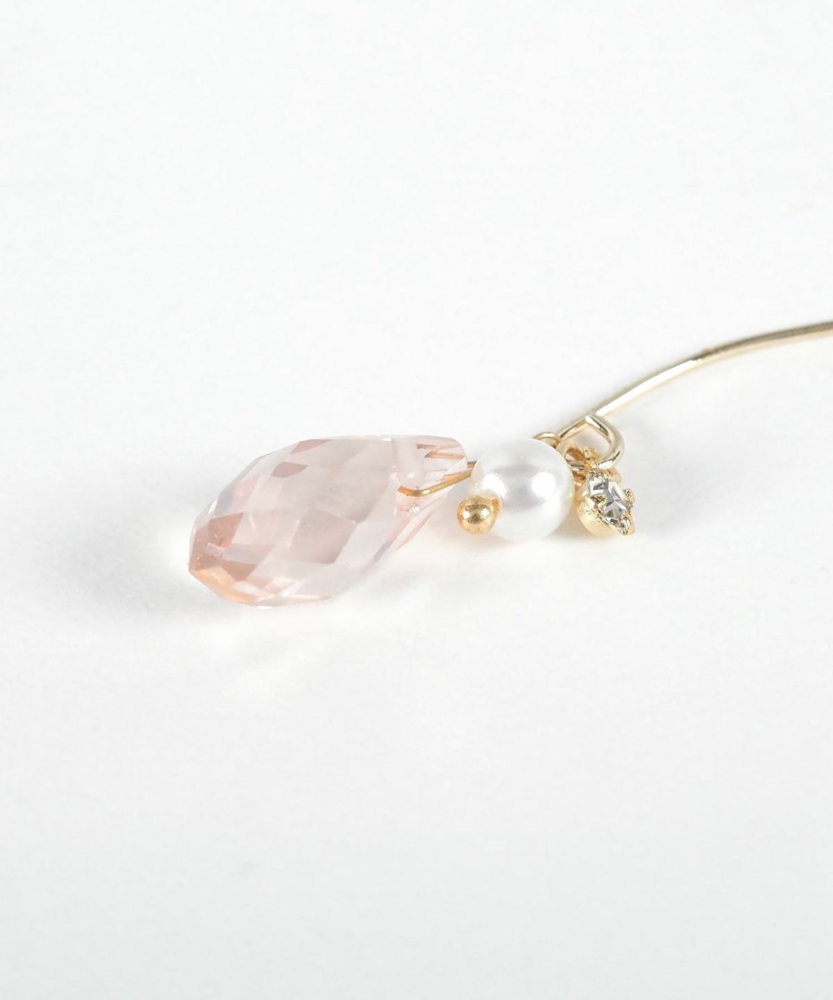 ウェーブドロップストーンピアス【Stella Aura】