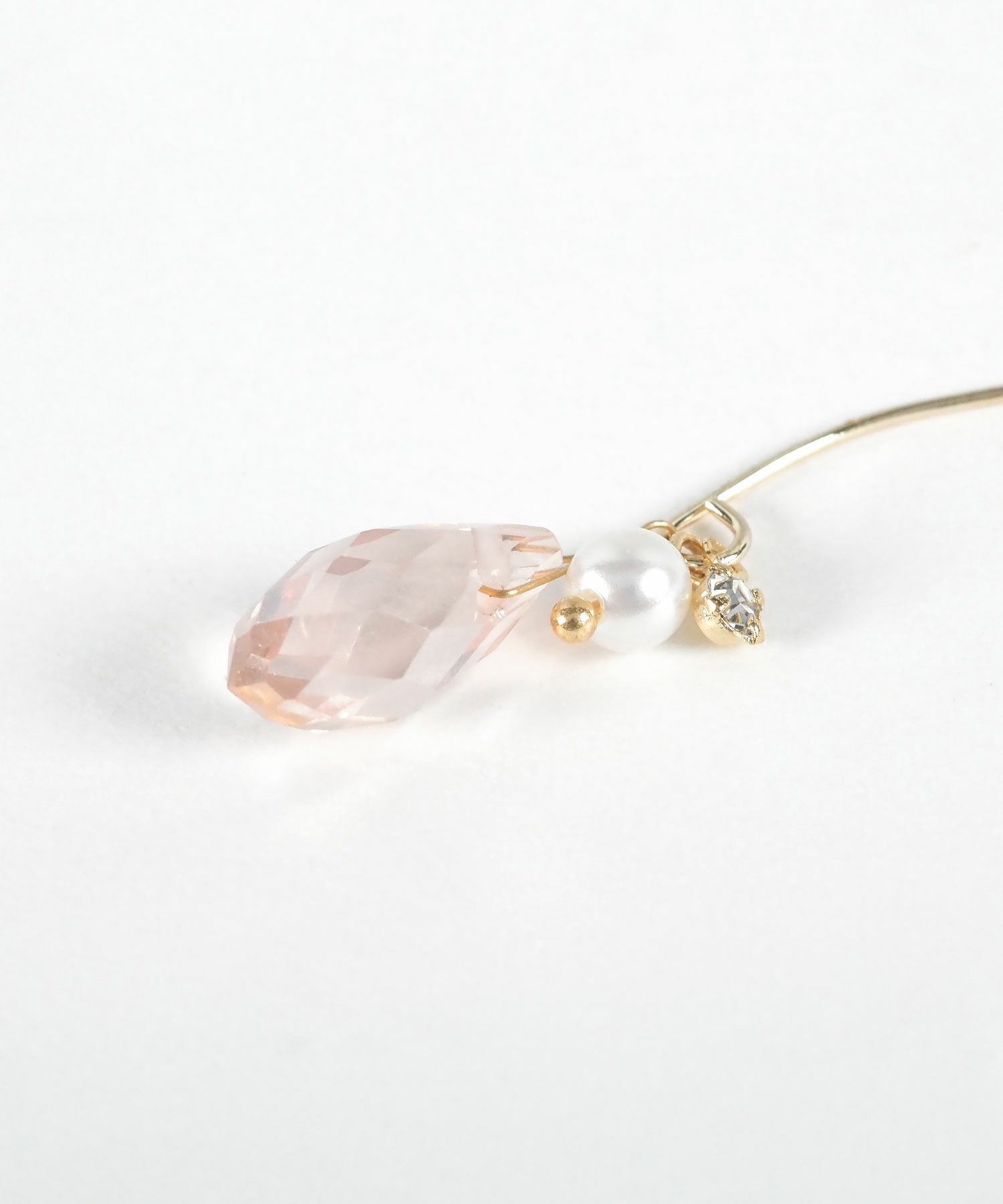 ウェーブドロップストーンピアス【Stella Aura】