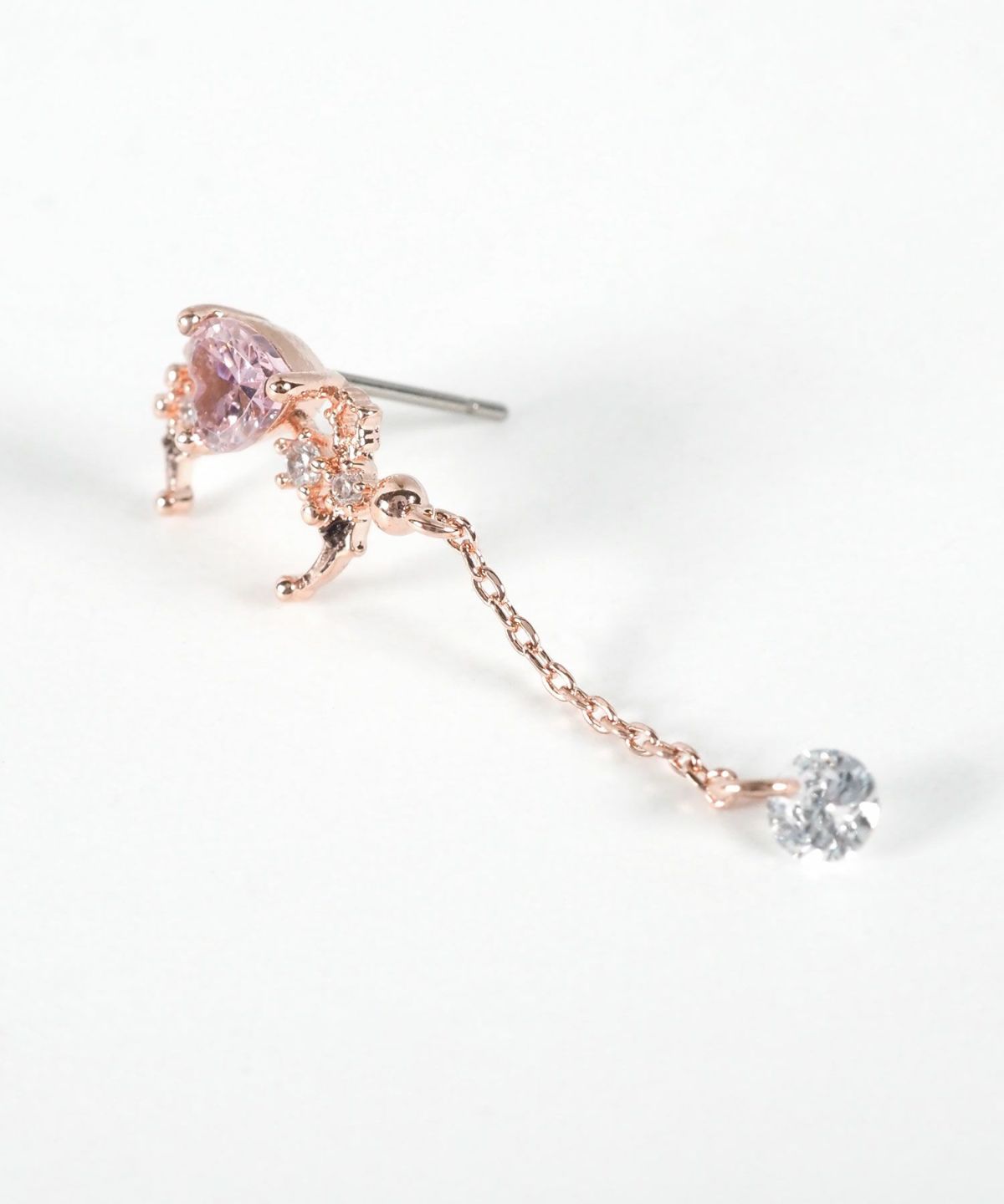 ルナハートチェーンピアス【Stella Aura】