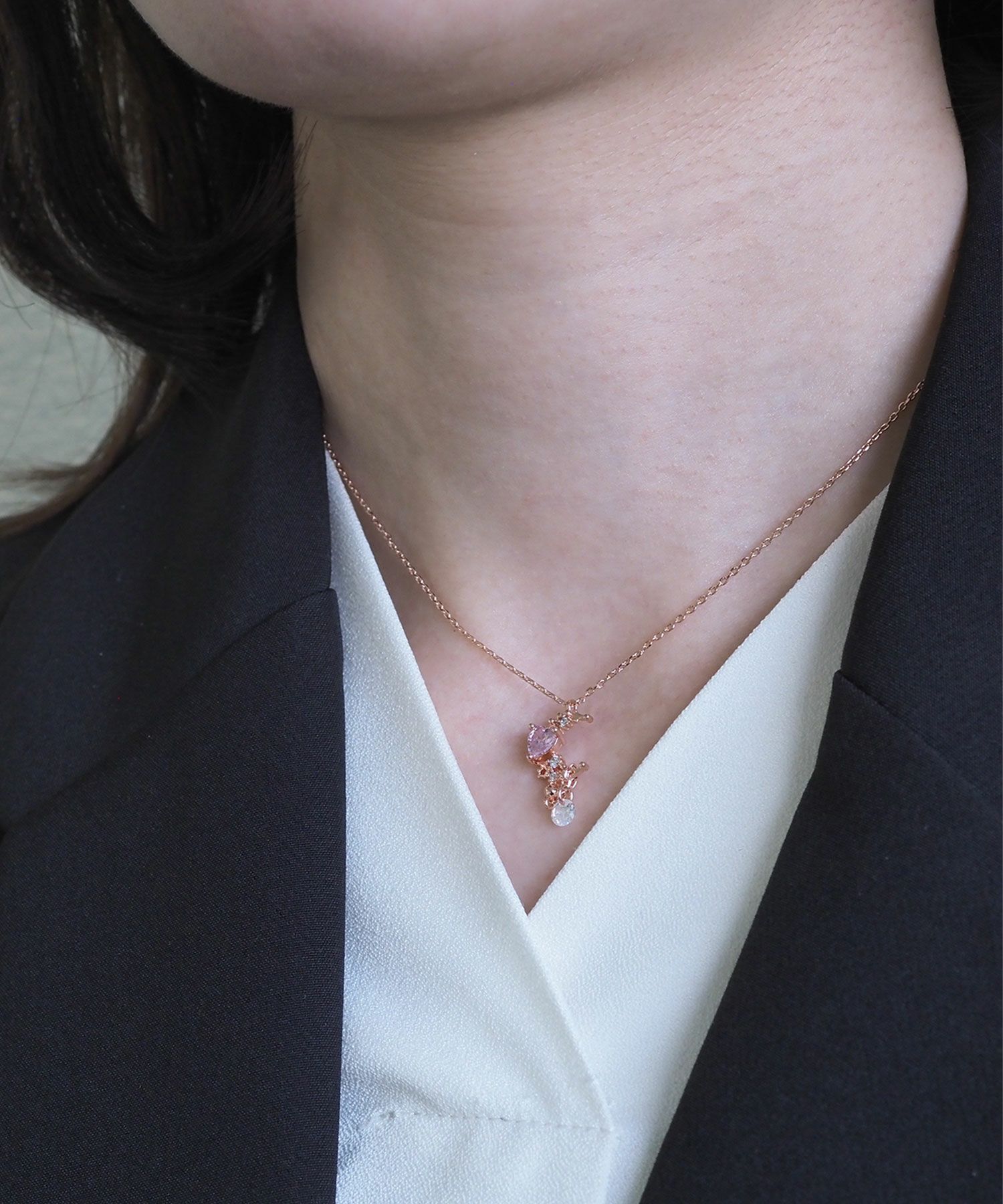 ルナハートチェーンネックレス【Stella Aura】