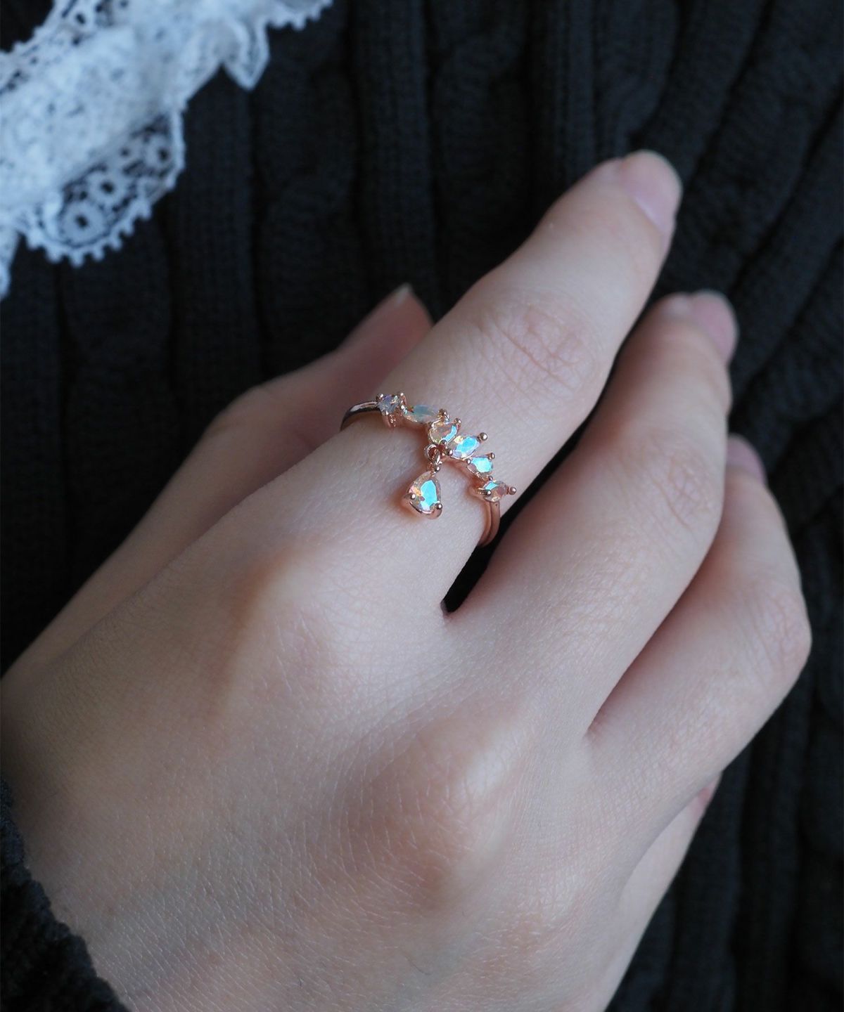 オーロラストーンリング【Stella Aura】