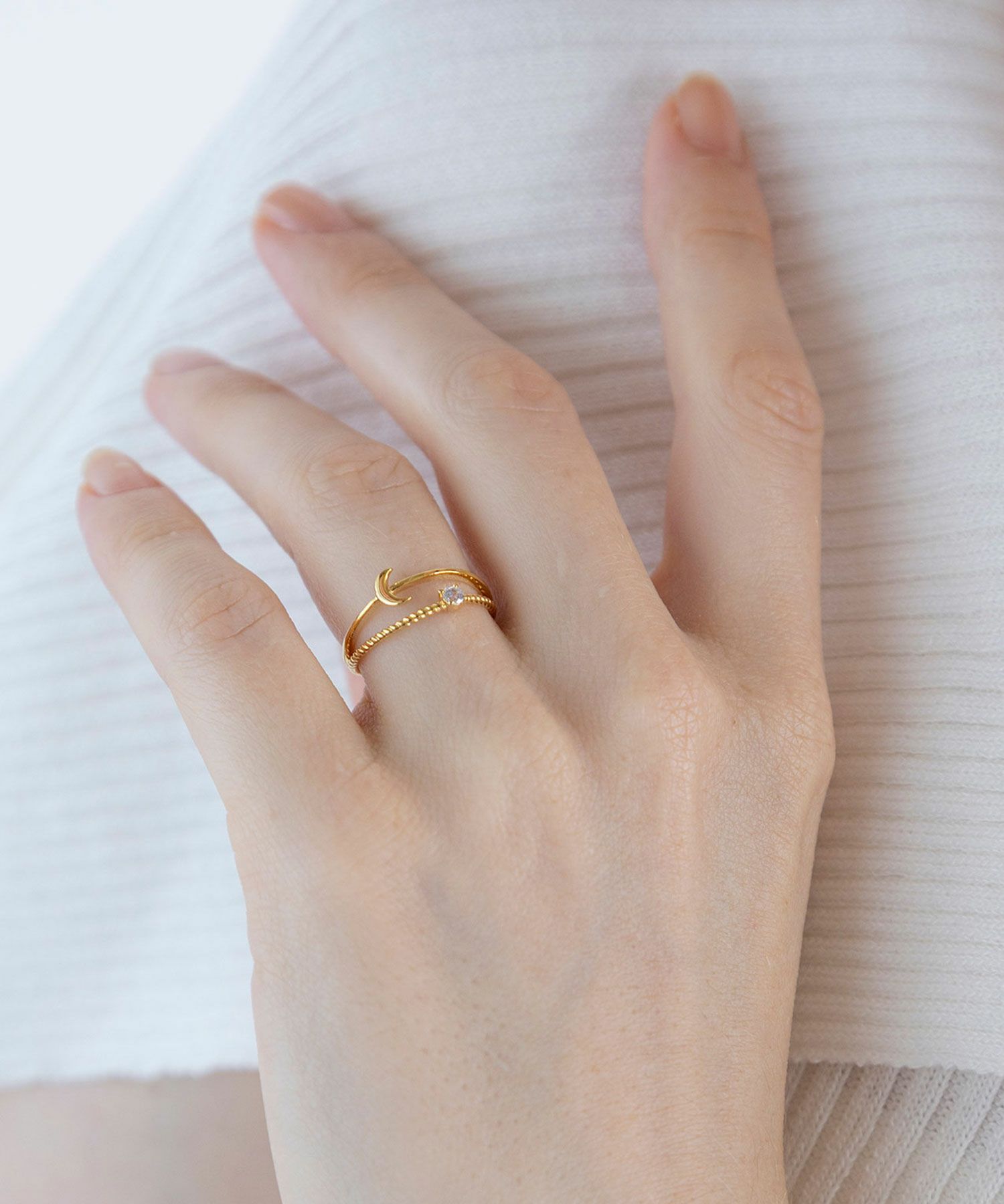 ルナキュービックリング【Stella Aura】