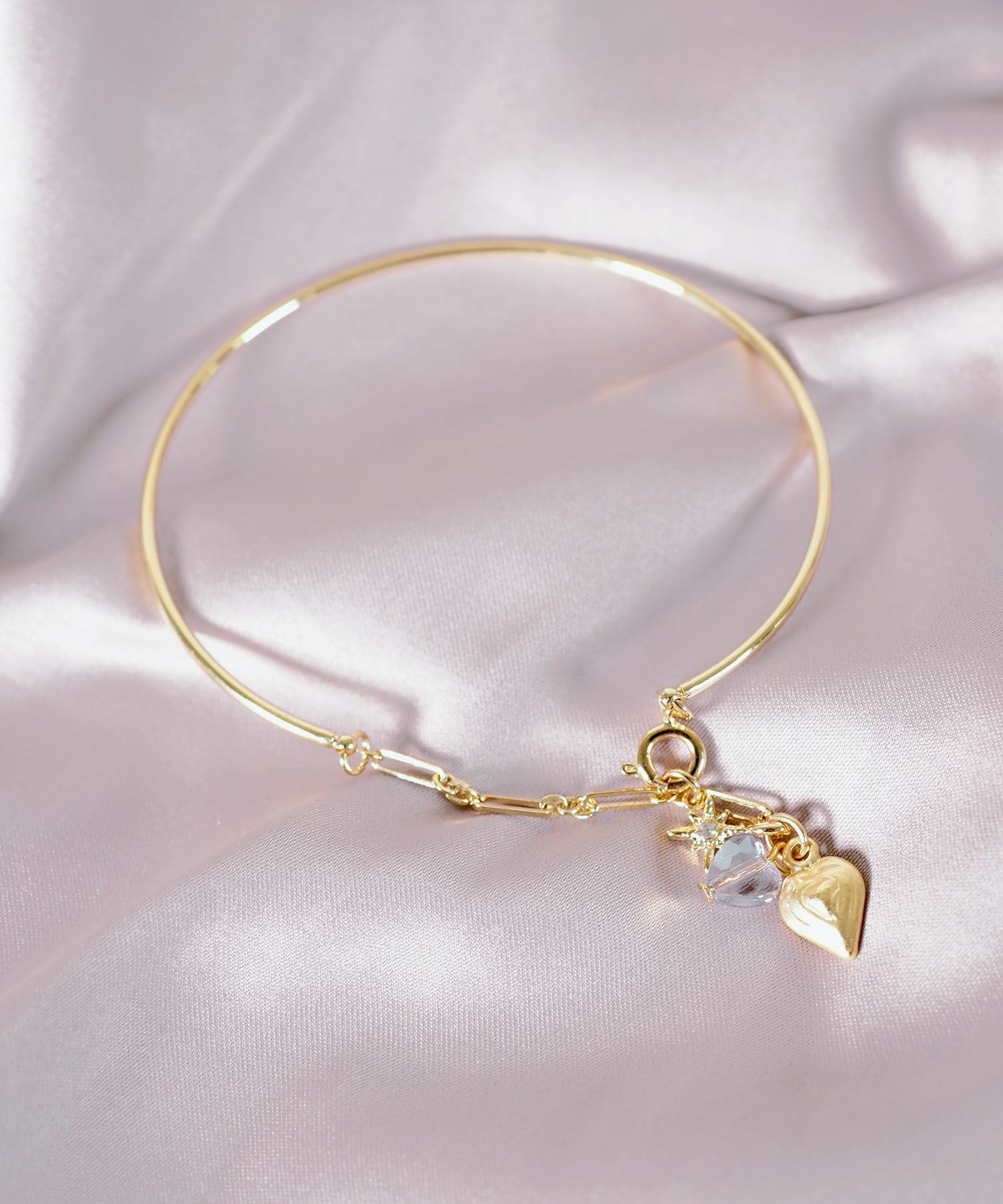 ダブルハートステラブレスレット【Stella Aura】