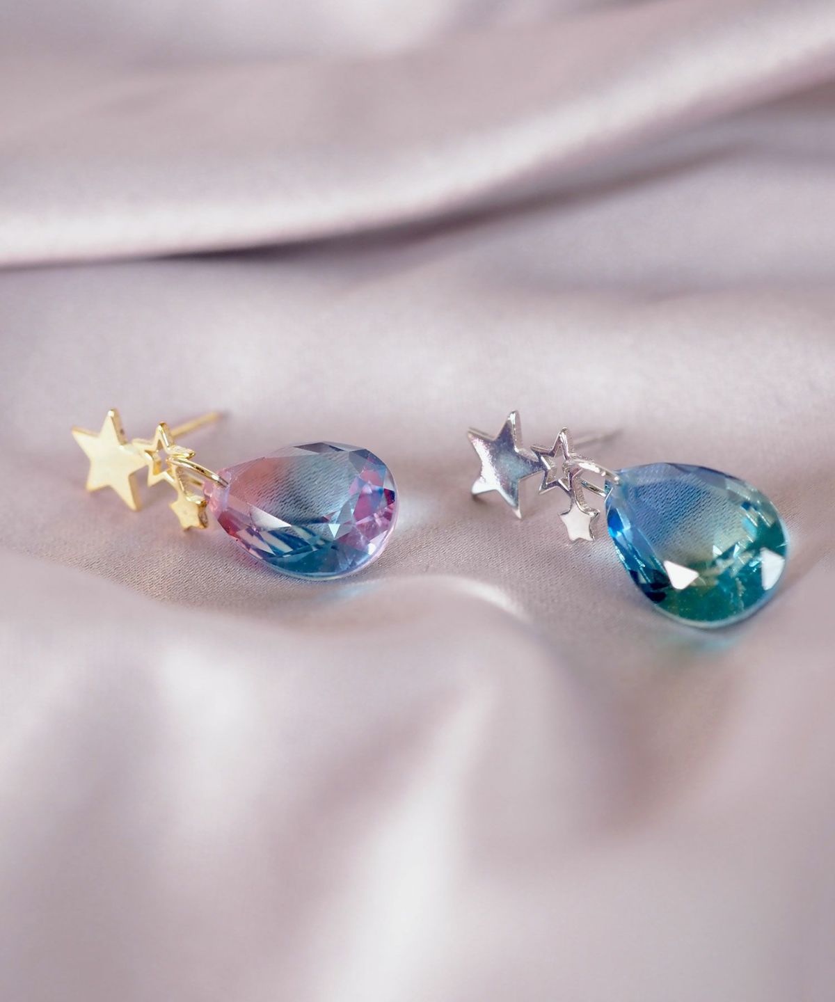 スターオーロラドロップピアス【Stella Aura】