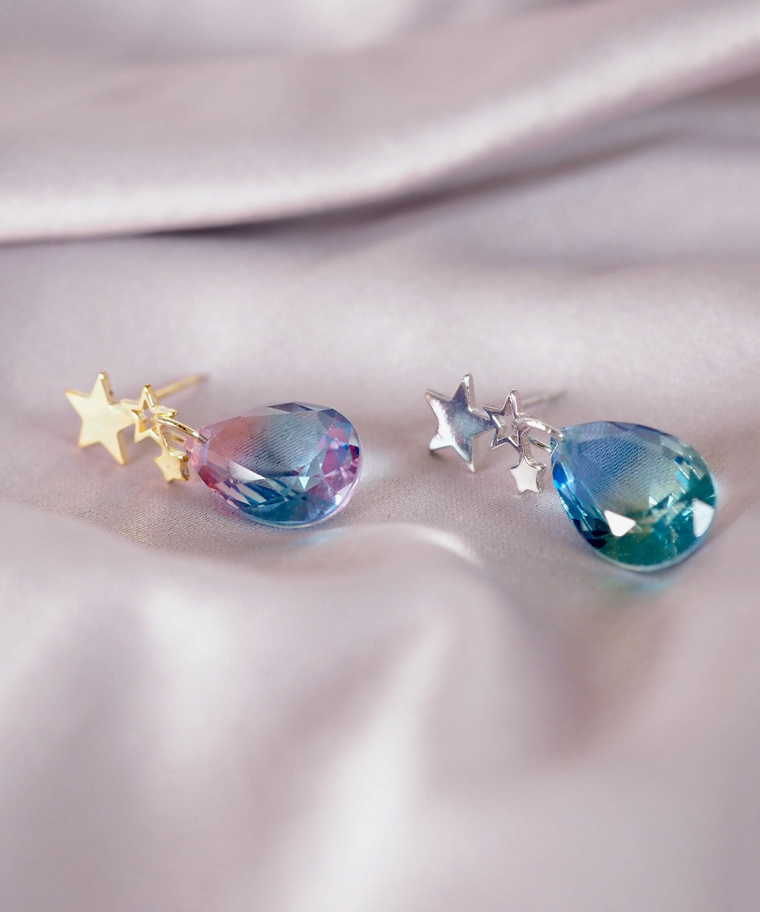 スターオーロラドロップピアス【Stella Aura】