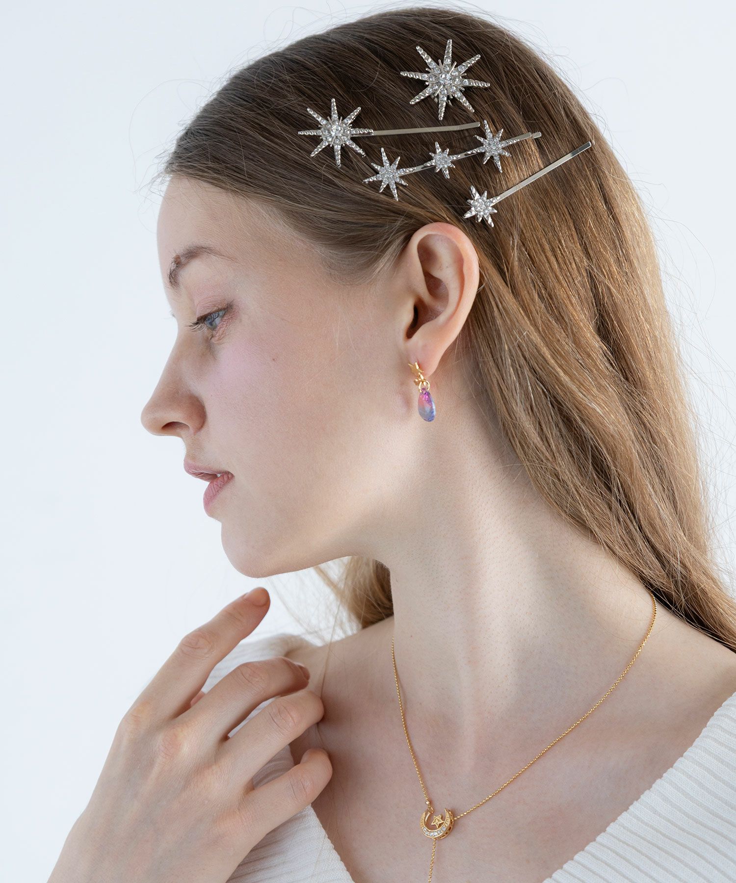 スターオーロラドロップピアス【Stella Aura】