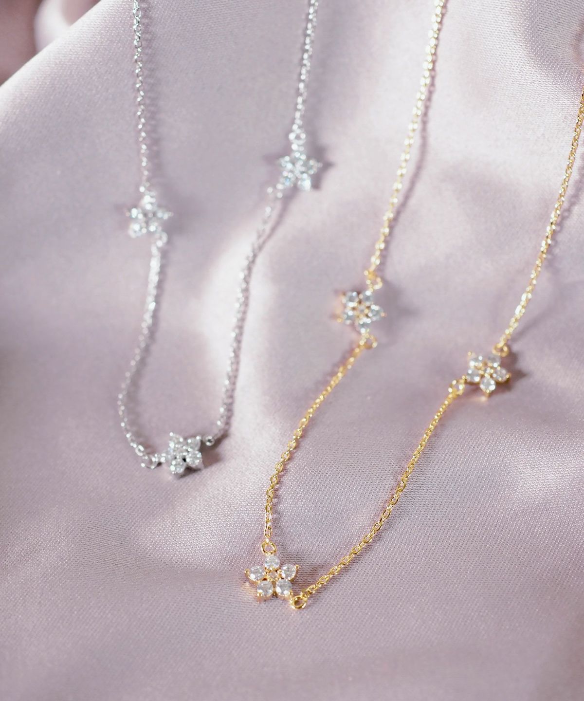 スターフラワーステーションネックレス【Stella Aura】