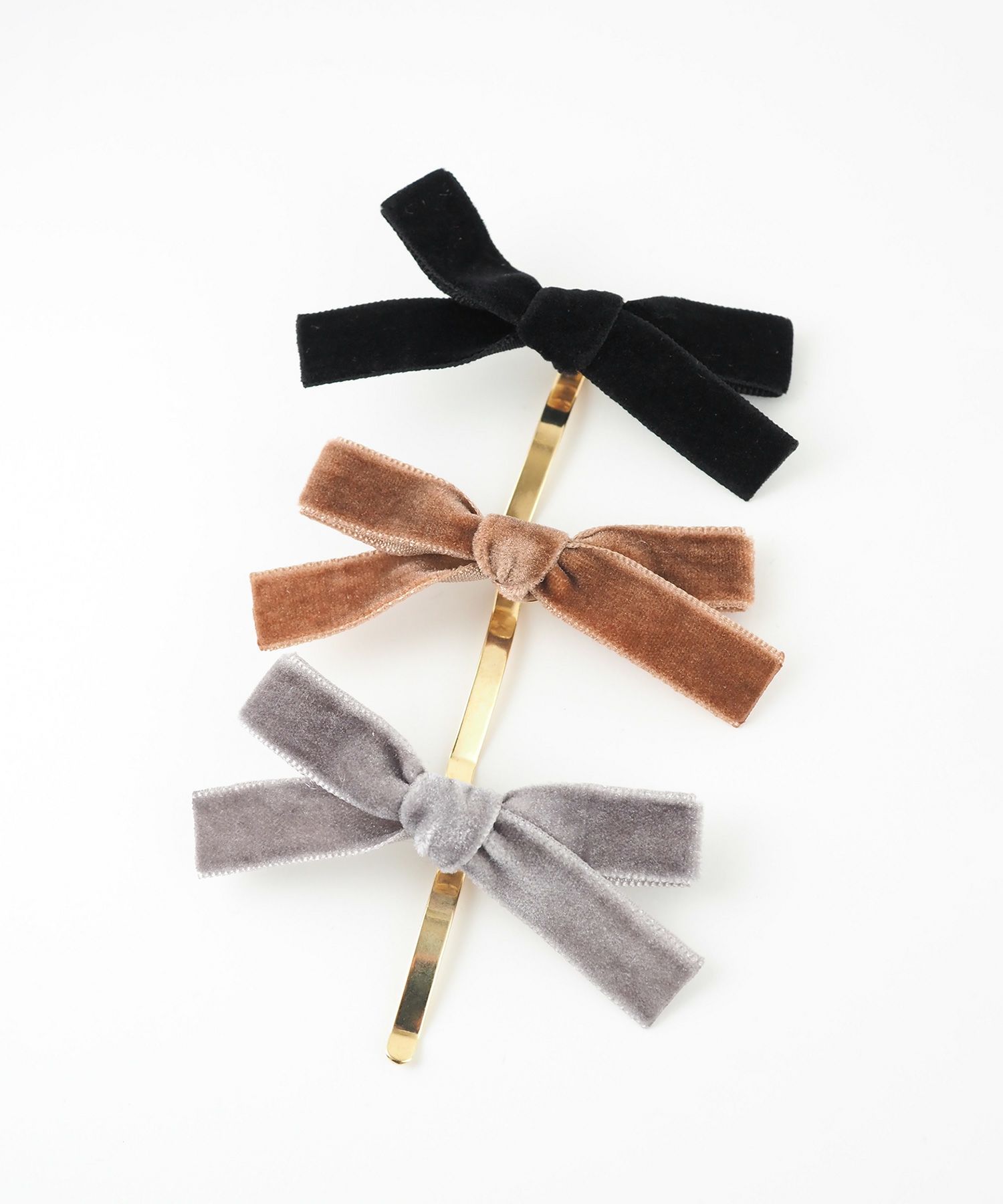 ベロアミニリボンポニーフック