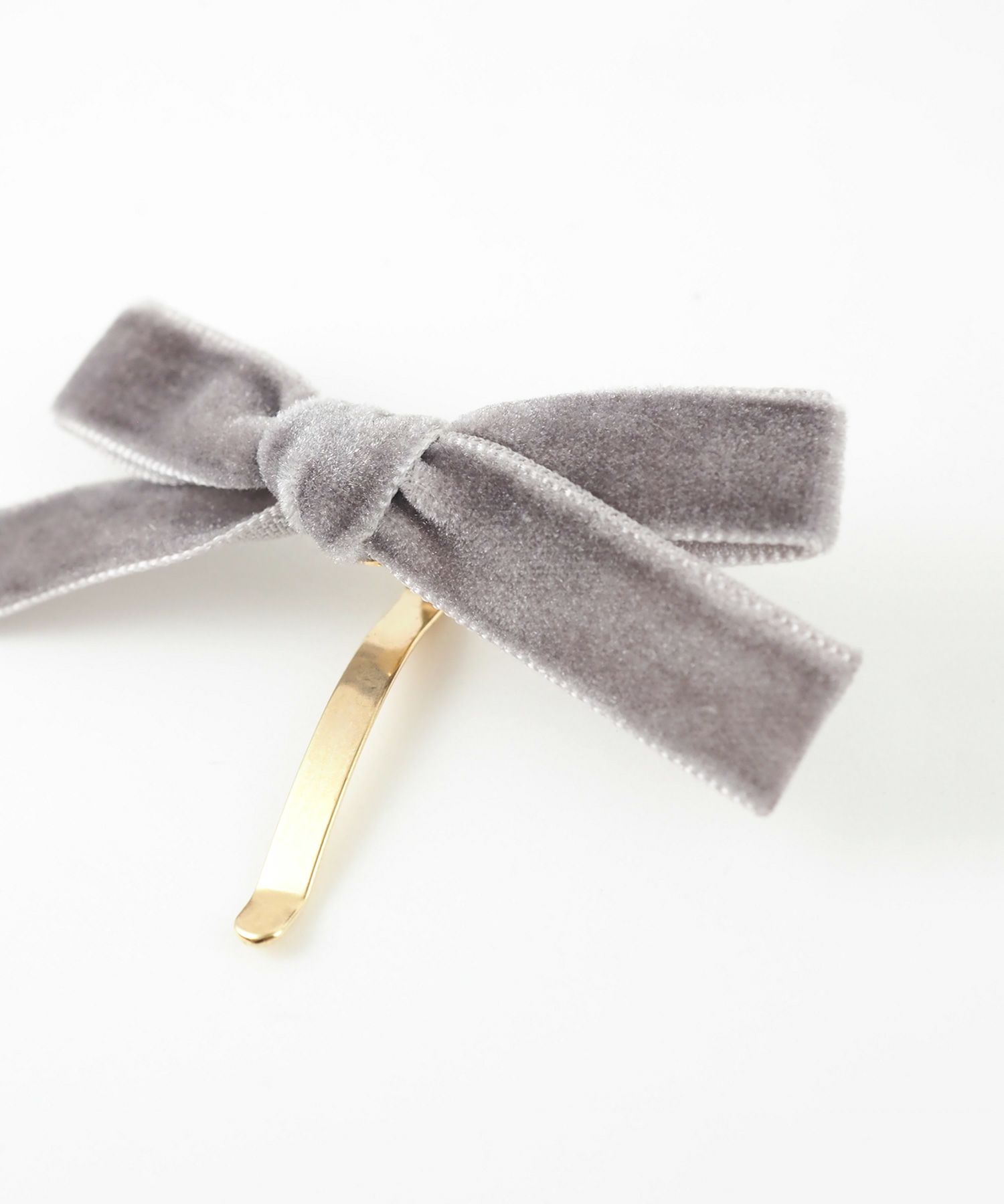 ベロアミニリボンポニーフック