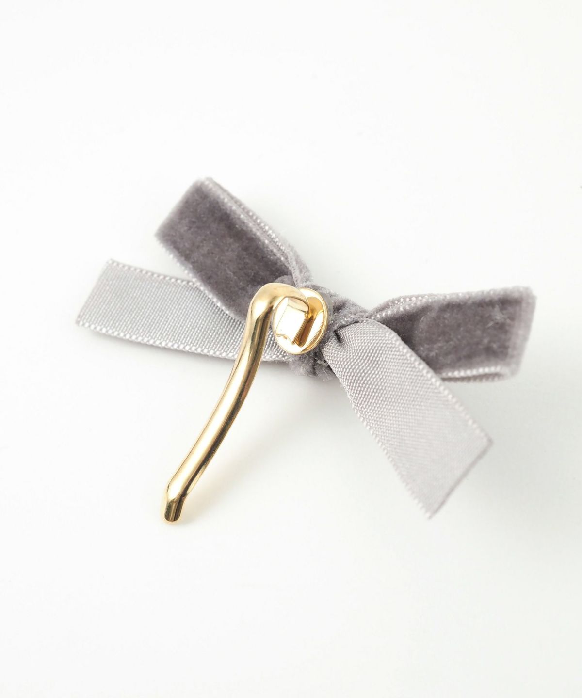 ベロアミニリボンポニーフック