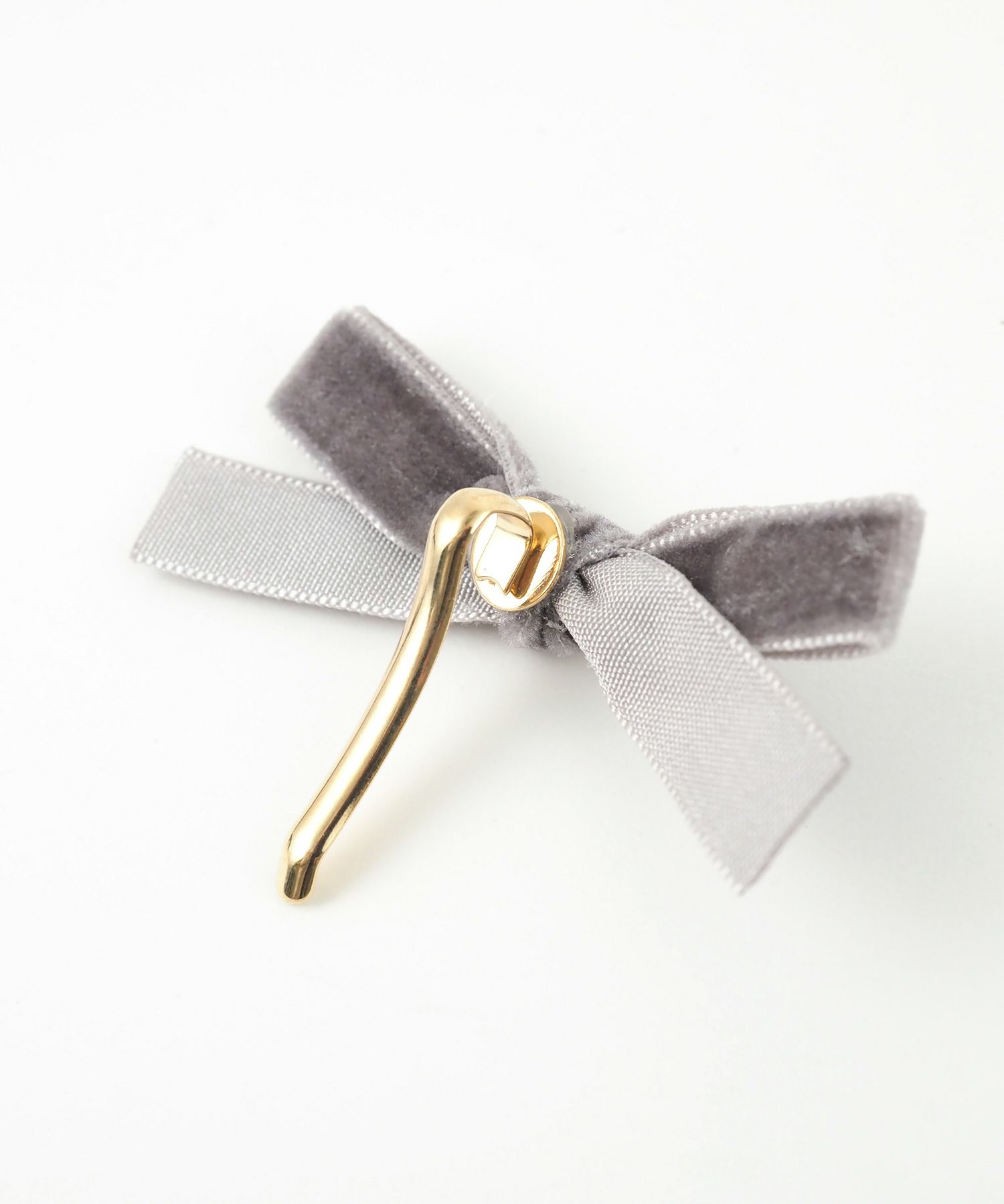 ベロアミニリボンポニーフック