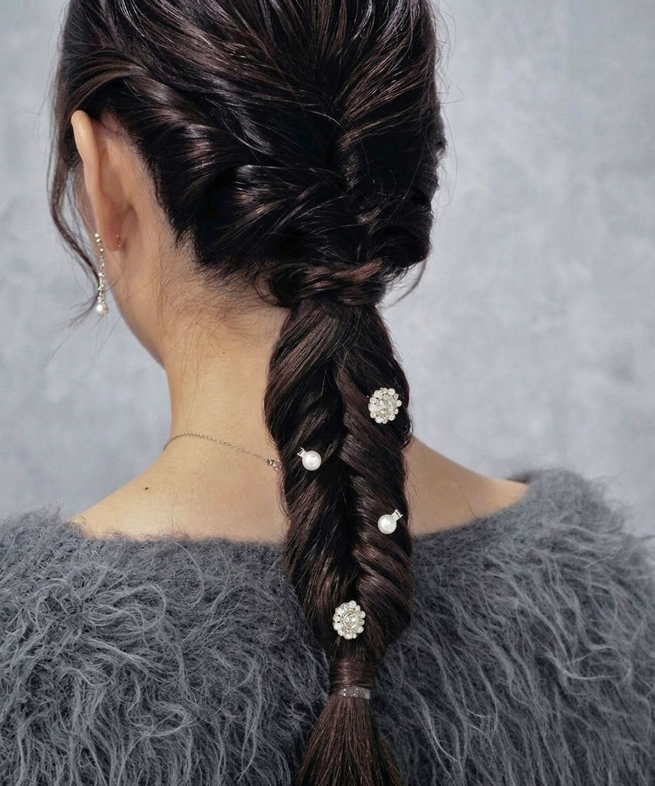 フラワーパールヘアビジューセット