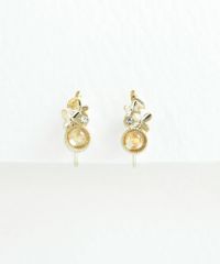 ナチュラルストーンキンモクセイノンホールイヤリング【MUK Dreamy stone】