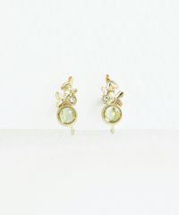 ナチュラルストーンキンモクセイノンホールイヤリング【MUK Dreamy stone】