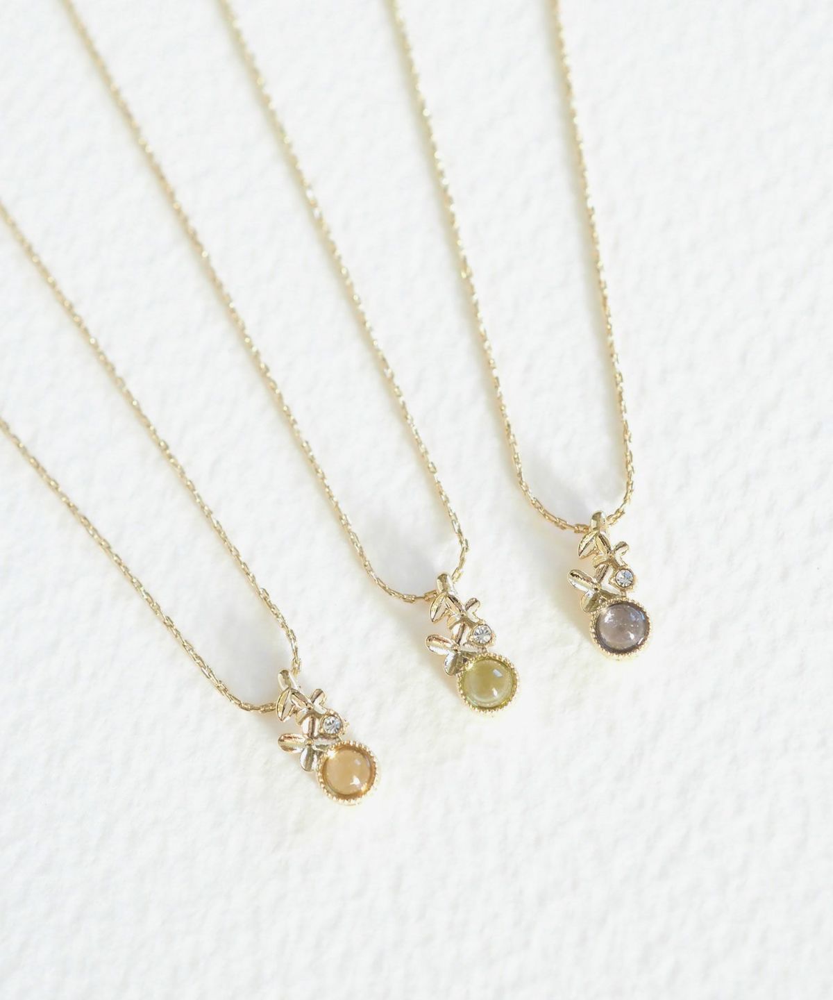 ナチュラルストーンキンモクセイネックレス【MUK Dreamy stone】