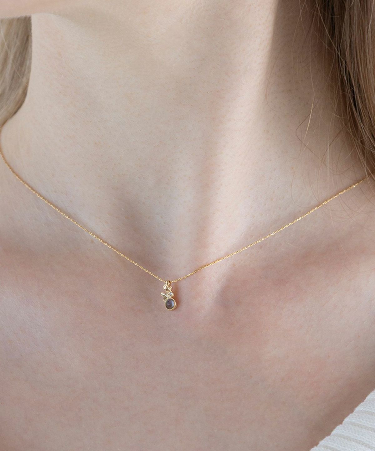 ナチュラルストーンキンモクセイネックレス【MUK Dreamy stone】