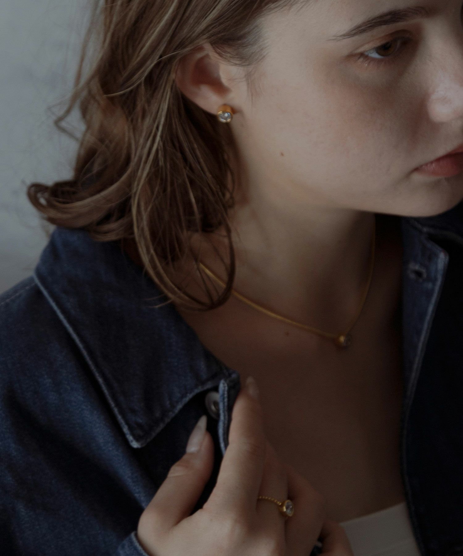 ジルコニアポイントスネークネックレス