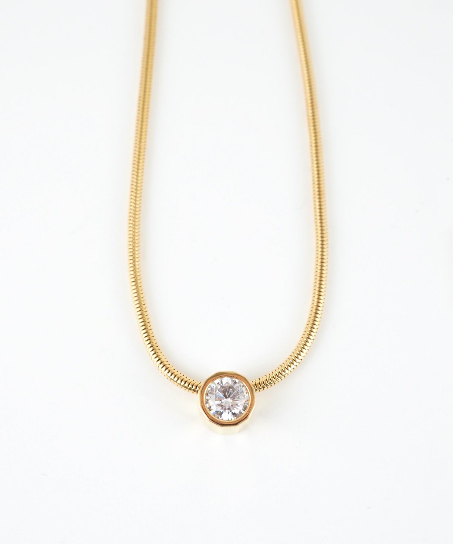 ジルコニアポイントスネークネックレス