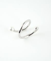 ポリッシュパールスパイラルリング