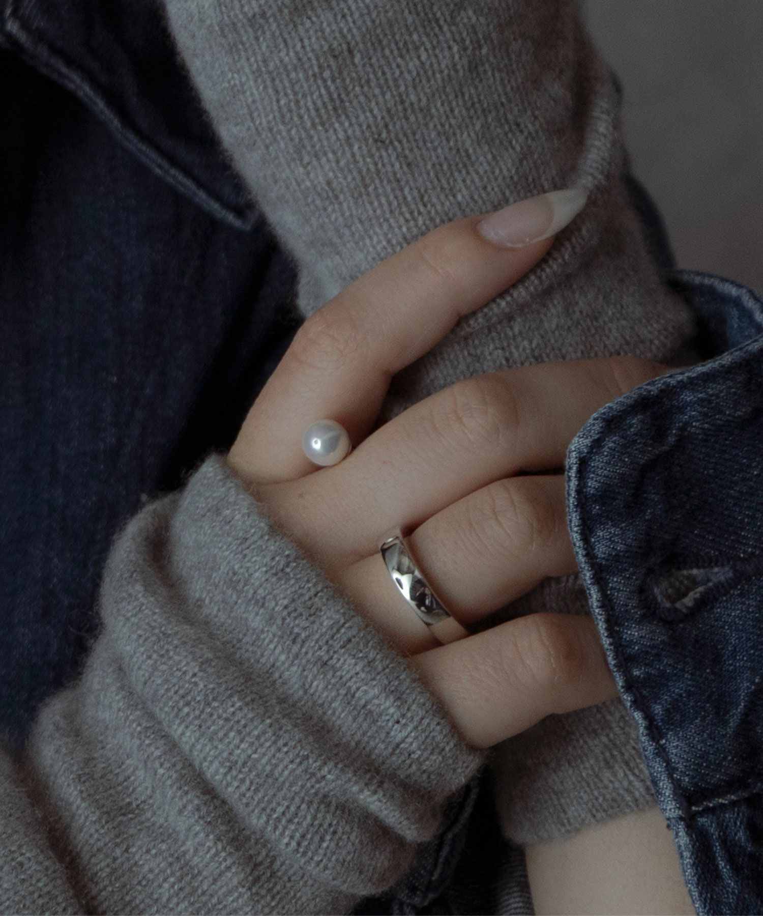 ポリッシュパールダブルリング