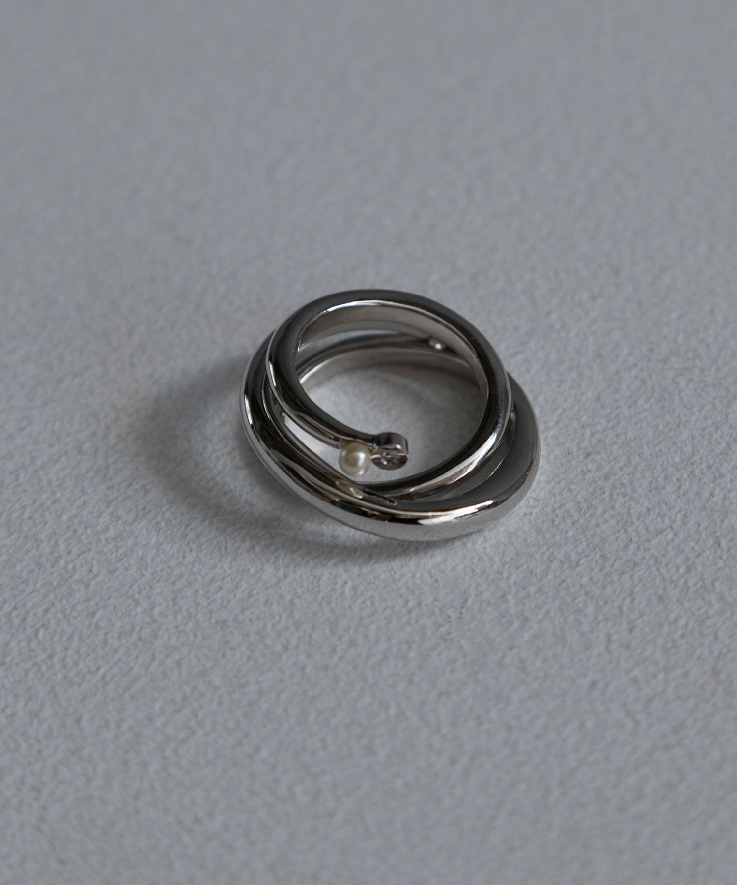 シェルパールジルコニアメタルボリュームリング