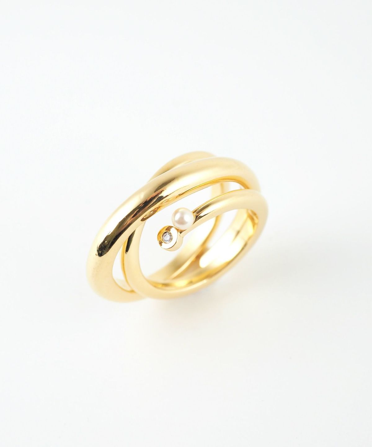 シェルパールジルコニアメタルボリュームリング