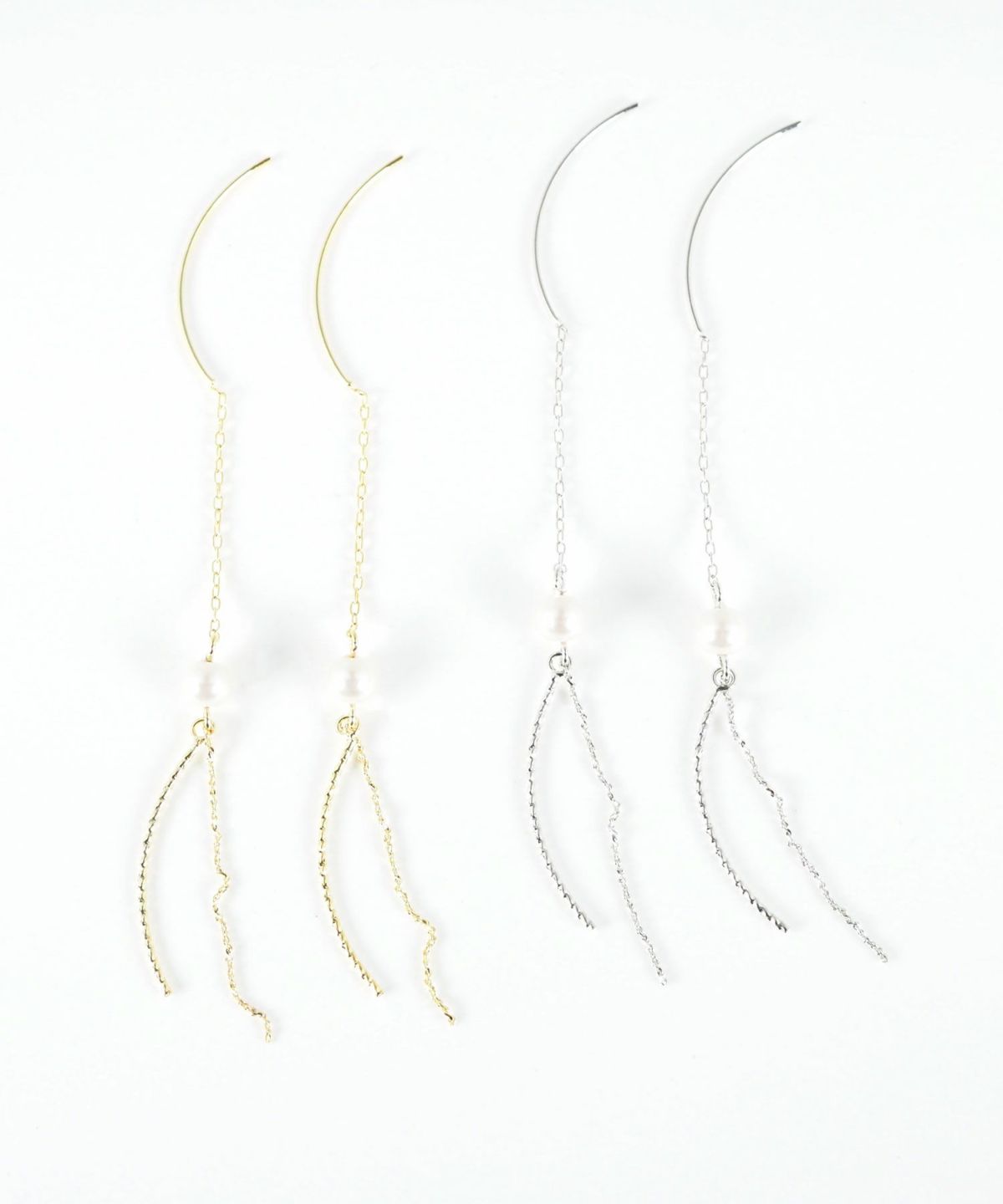 シャイニーラインパールアメリカンピアス