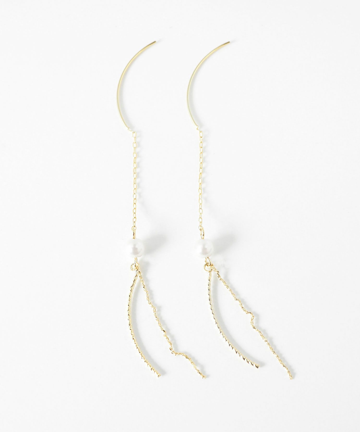 シャイニーラインパールアメリカンピアス