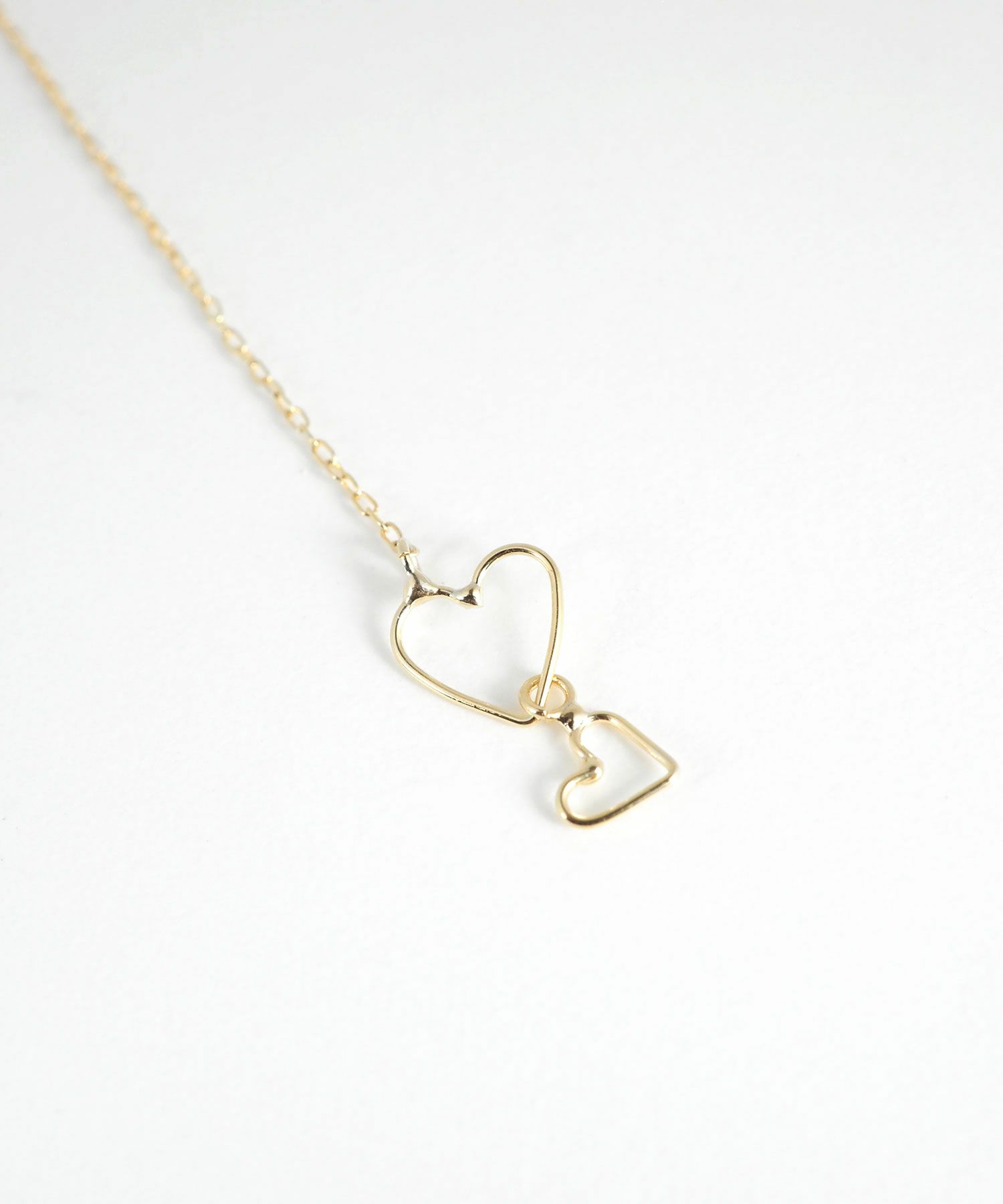 ダブルハートフレームアメリカンピアス