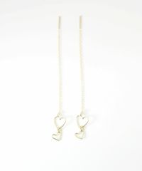 ダブルハートフレームアメリカンピアス