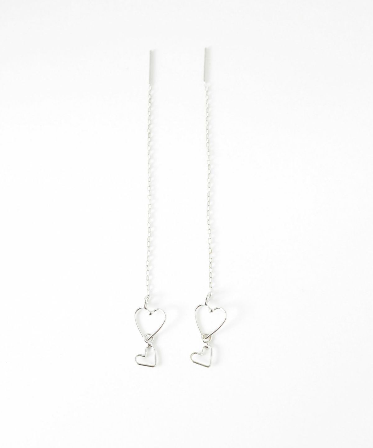 ダブルハートフレームアメリカンピアス