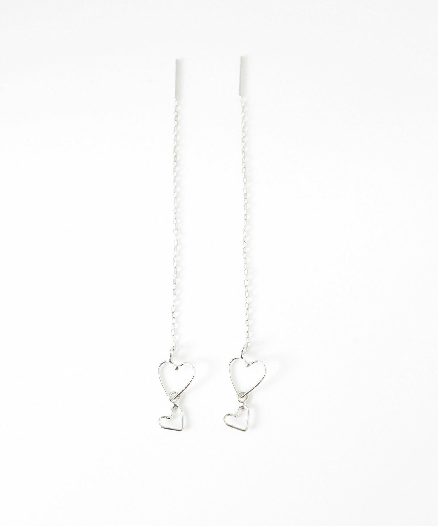 ダブルハートフレームアメリカンピアス