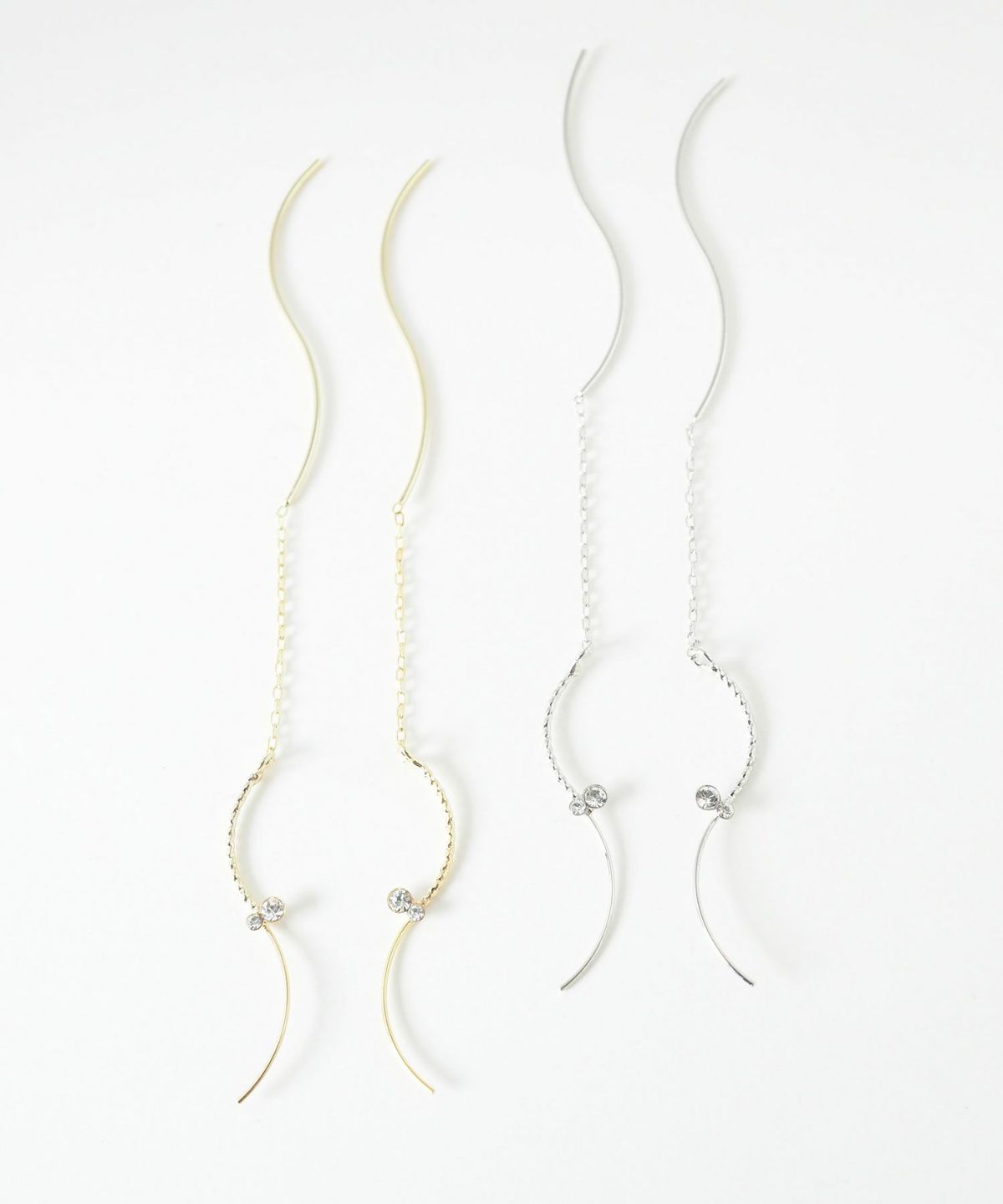 ビジューウェーブラインアメリカンピアス