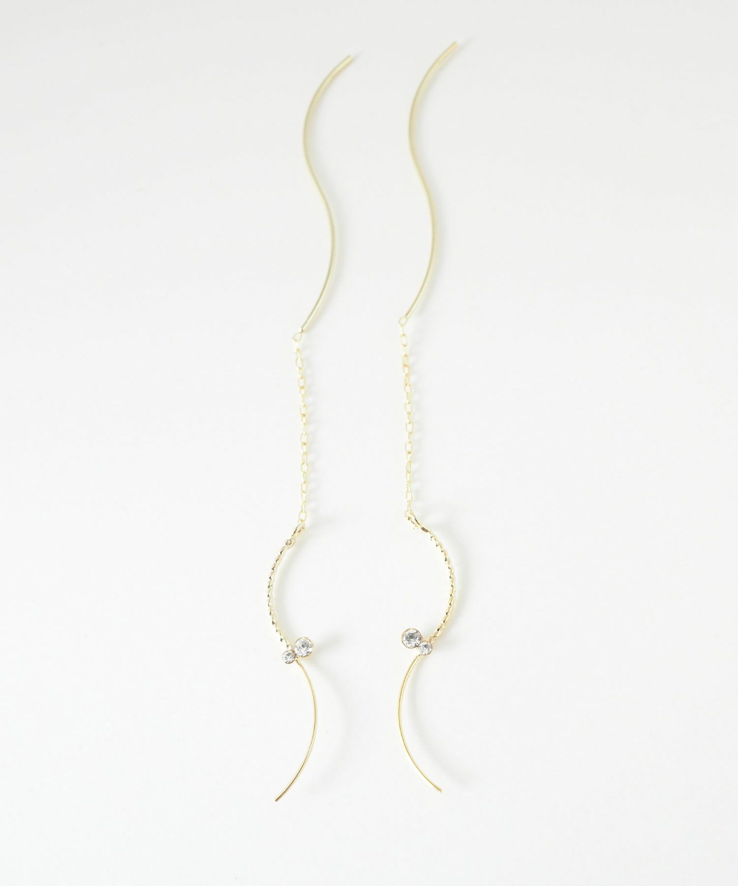 ビジューウェーブラインアメリカンピアス