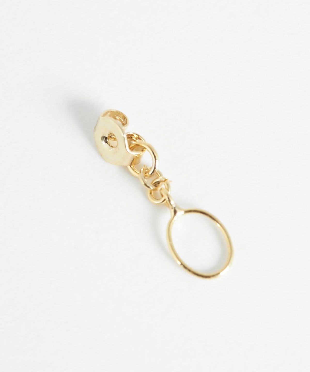 スクエアストーンバックキャッチピアス