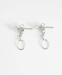 スクエアストーンバックキャッチピアス