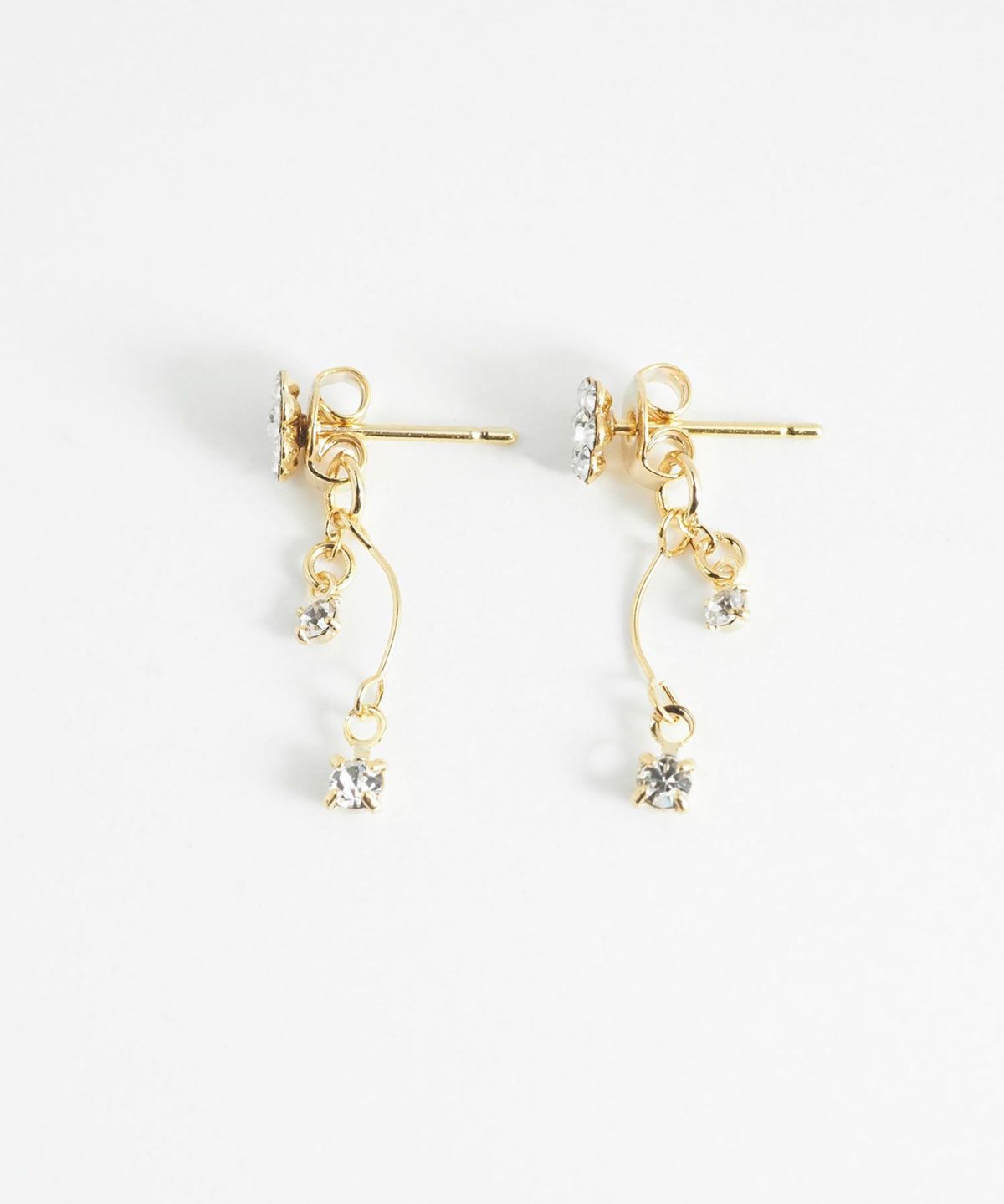 フラワービジューバックキャッチピアス